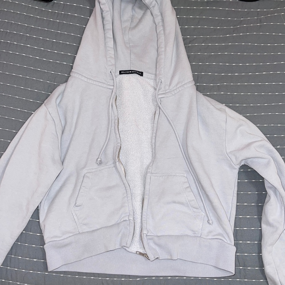 Brandy Melville cropped blue jacket